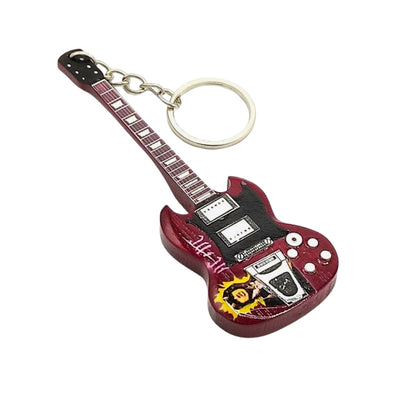 Přívěsek na klíče kytara ve stylu AC/DC - Angus Young – Tribute - EGK-0597