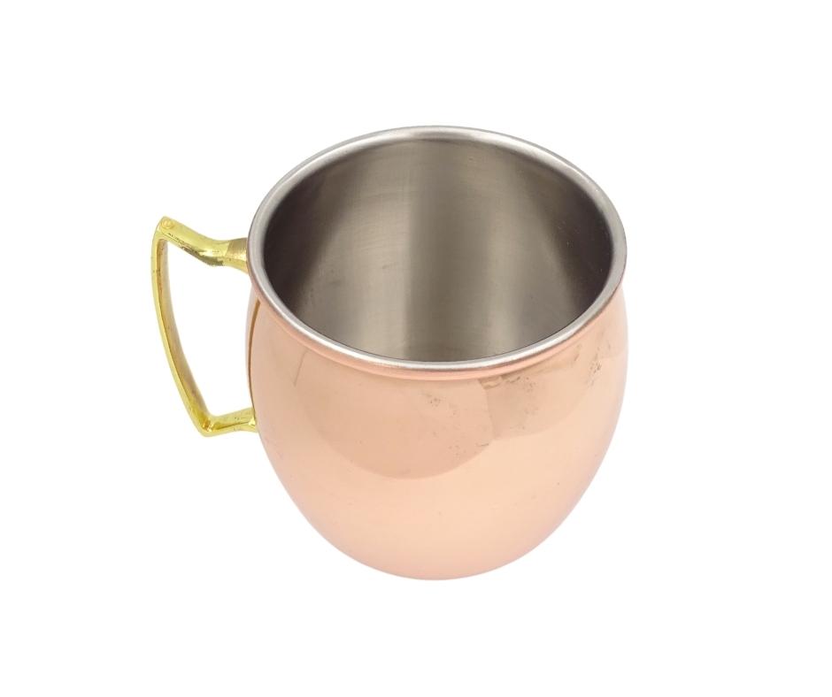 Měděný hrnek z nerezové oceli 304 - Objem 500ml pokrytý vrstvou mědi - MM7012