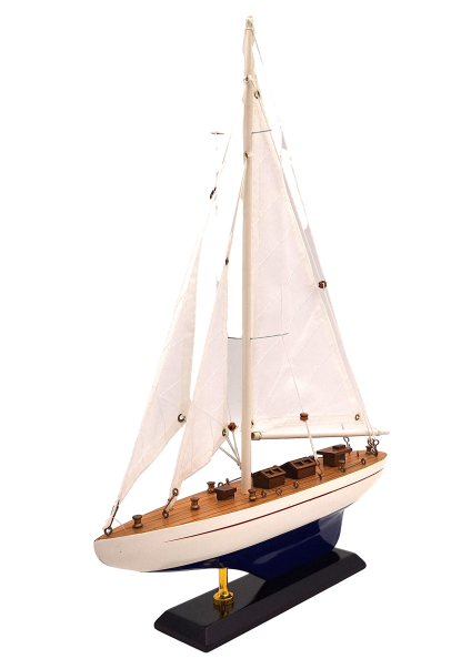 Wooden Yacht Model, Height 42cm – M1