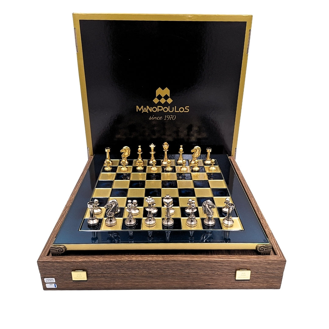 Exclusive, Large Classic Staunton Metal Chess Set - 36x36 cm - S34