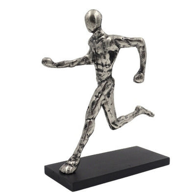 Metal Runner Statuette with Engraving