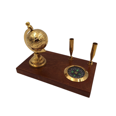 Decorative desk set: globe, compass, pen holders - NC2144EZS