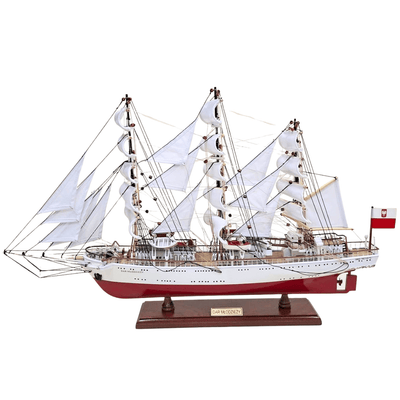 Exclusive XXL 71 cm Dar Młodzieży sailing ship model, with the option of personalization by engraving