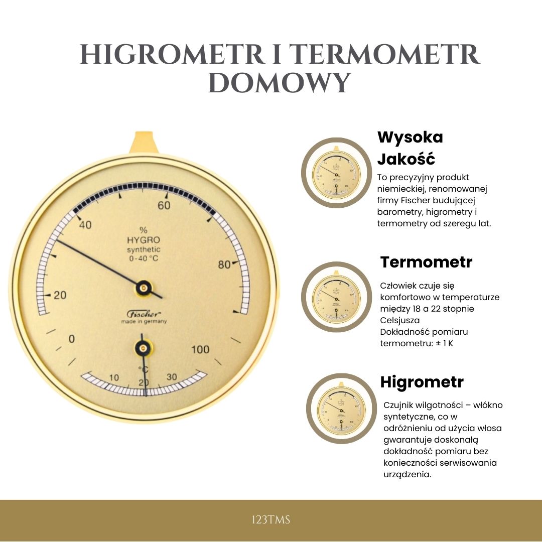 Premium Home Hygrometer Thermometer - Fischer - 123TMS