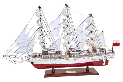 Exclusive XXL 71 cm Dar Młodzieży sailing ship model, with the option of personalization by engraving