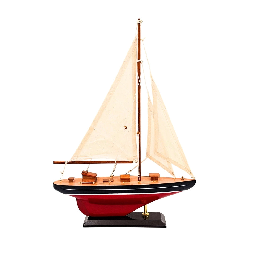 Dřevěný model plachetní jachty - F1705