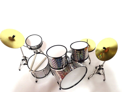 Mini bicí souprava silver chrome MDR-0039; měřítko 1:5