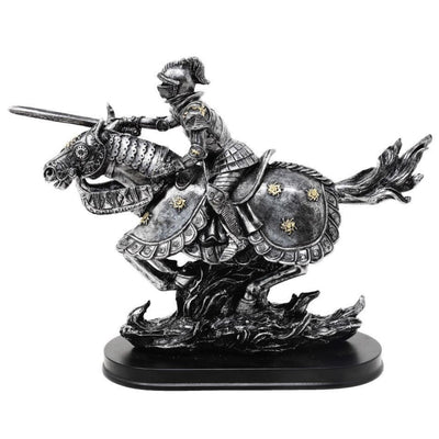 Figurka rytíř na koni 31cm – ručně malovaný polyresin – MC-23152