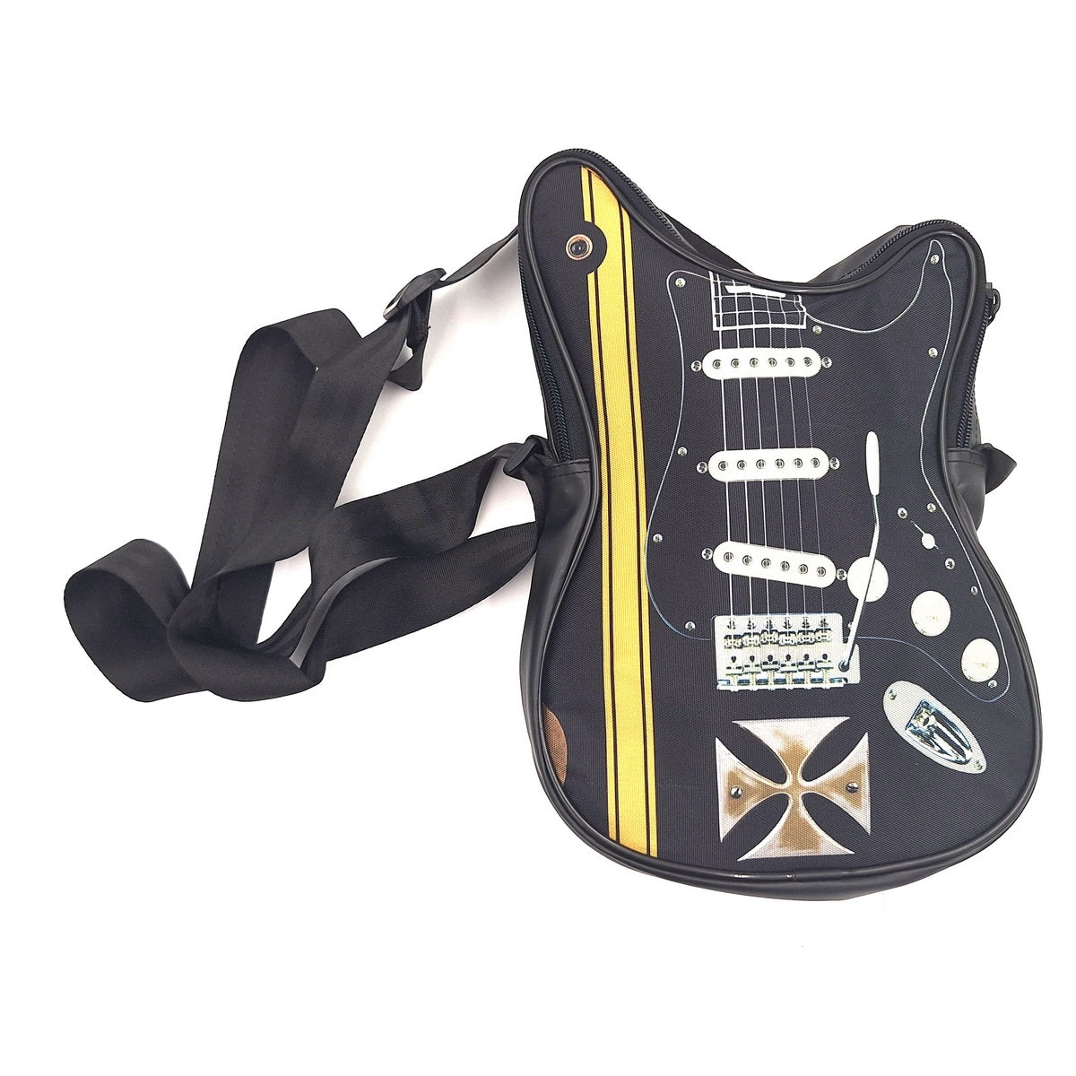 Guitar-Shaped Shoulder Bag with Maltese Cross – Gift for a Guitarist - RBG-005
