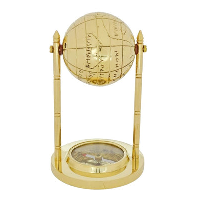 Decorative Brass Globe with Compass MX1160