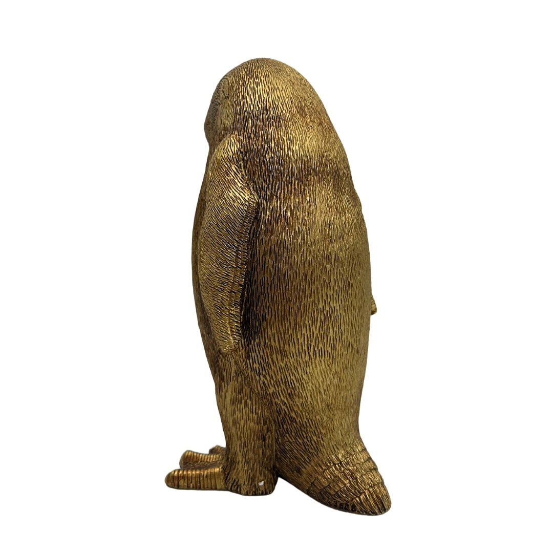 Figurină decorativă pinguin auriu, înălțime 20,5 cm – 3989FJZ