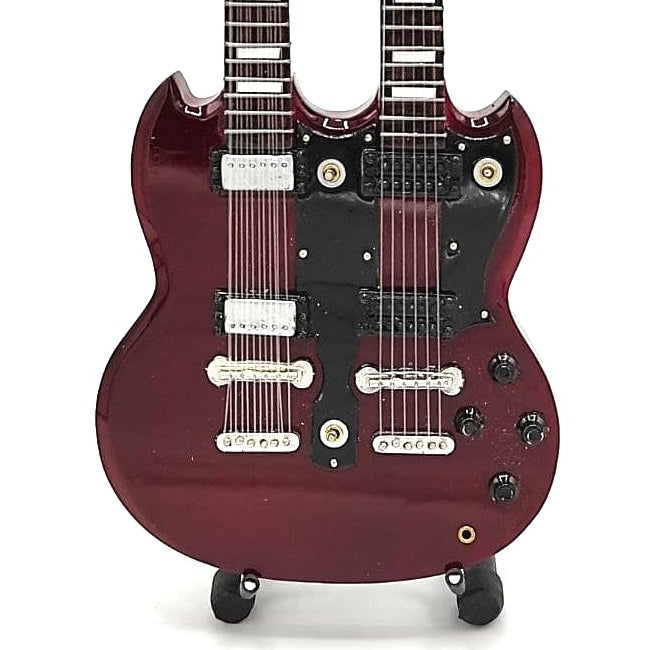 Mini kytara ve stylu Led Zeppelin - Jimmy Page - Double Neck MGT-2059