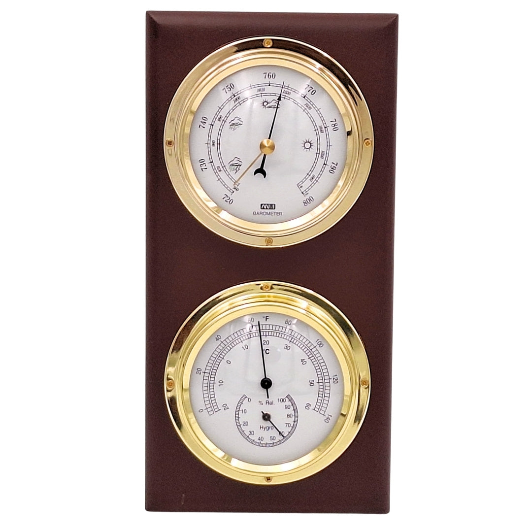 Weather Station Thermometer Barometer Hygrometer Large Analog - 30.3915A