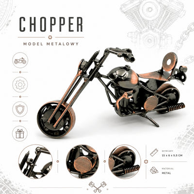 Kovový model motocyklu chopper - M33