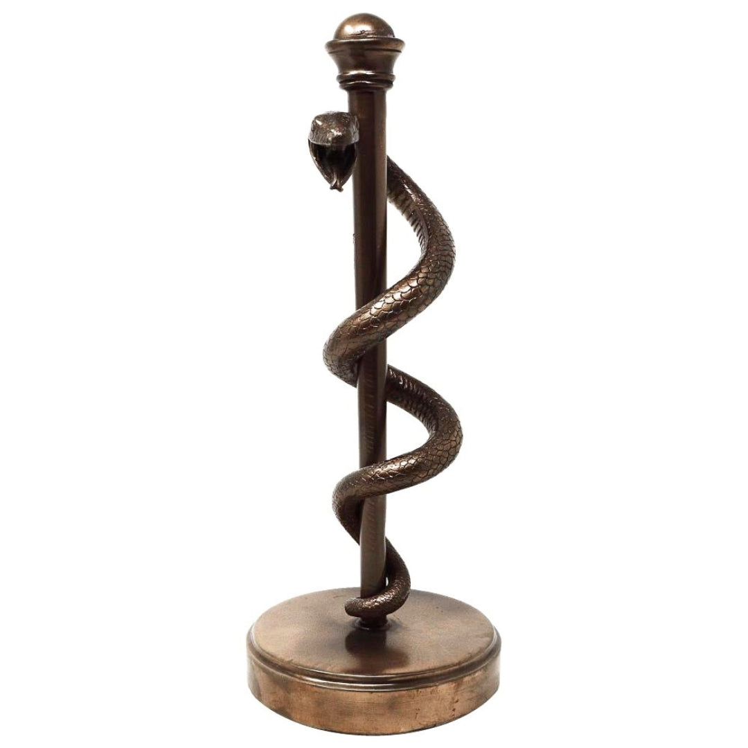 Figurka Aeskulapova hůl, dárek pro lékaře či zdravotníka - 30 cm, pryskyřice - MC-9634
