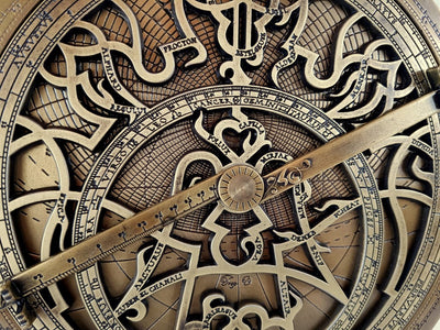 Large brass Rojas astrolabe – diameter 20 cm – reproduction – H34