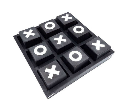 Large Wooden Tic-Tac-Toe 24x24cm - Elegant Strategy Game - G1079/B