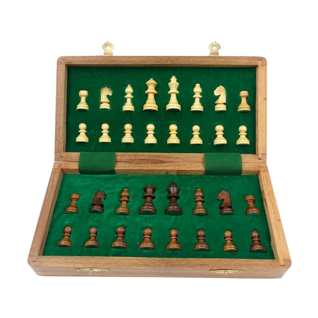 Șah din lemn magnetic 30x30cm pliabil - G614