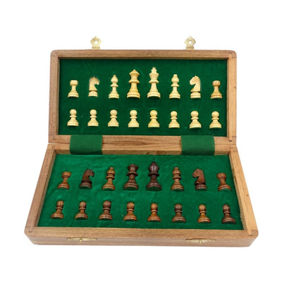 Șah din lemn magnetic 30x30cm pliabil - G614