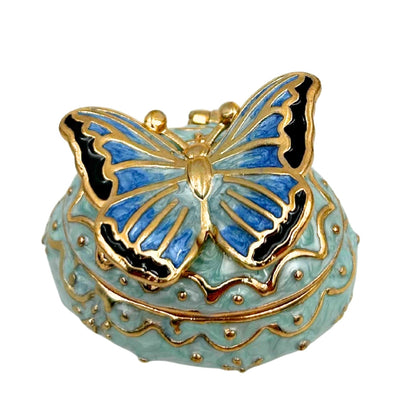 Cutie exclusivistă pentru bijuterii casetă - fluture cu cristale - B0782-00BL
