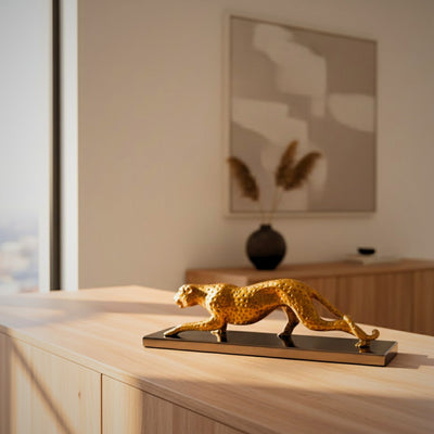 Elegantní dekorativní figurka Zlatý leopard 42cm Glamour Loft Dárek