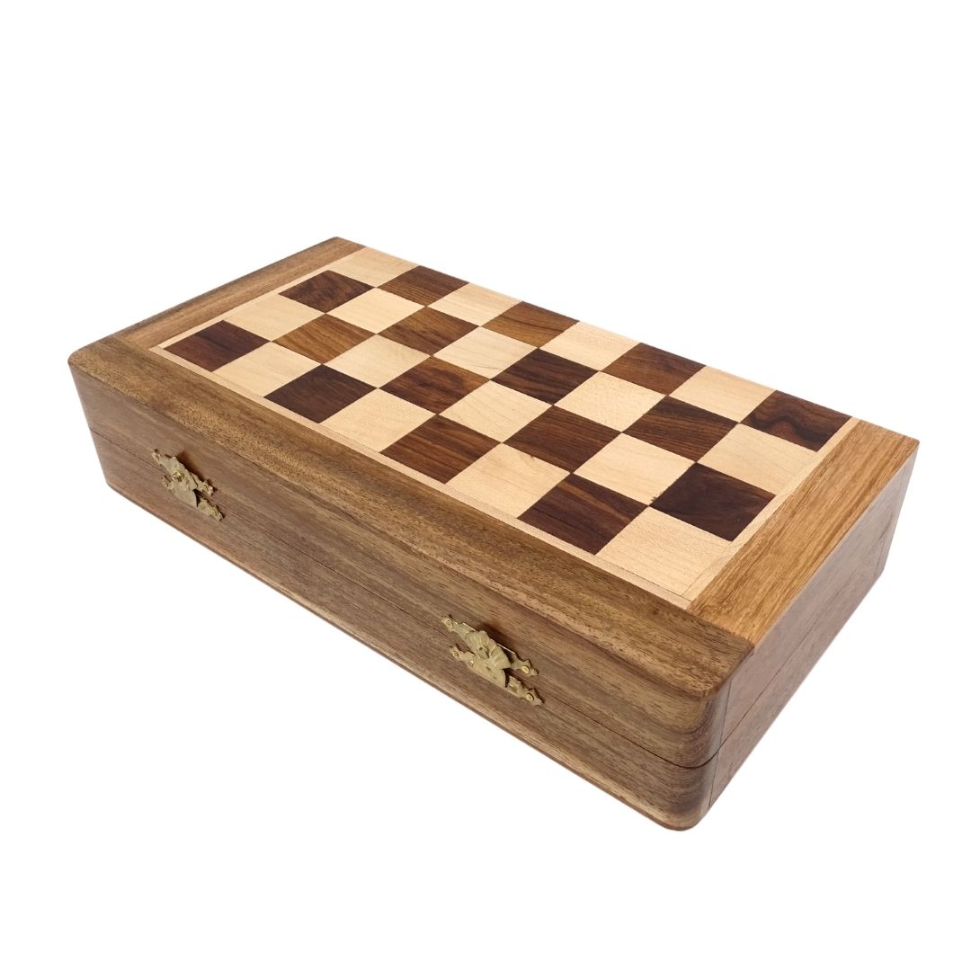 Șah din lemn magnetic 30x30cm pliabil - G614