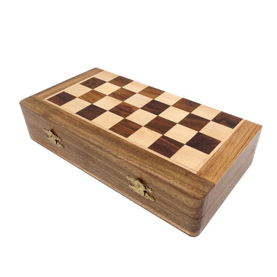 Șah din lemn magnetic 30x30cm pliabil - G614