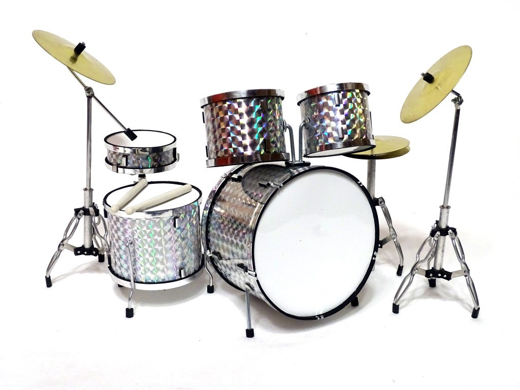Mini bicí souprava silver chrome MDR-0039; měřítko 1:5