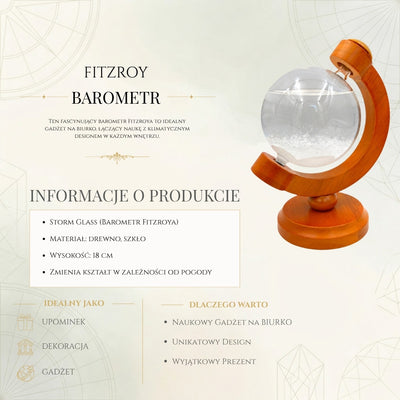 Fitzroyův bouřkový barometr globus - dekorace na stůl, gadget - BAW11003