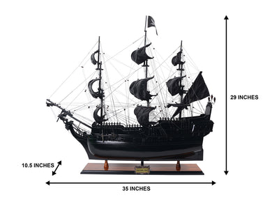 Black Pearl pirate ship model - Length 89cm - BP80R