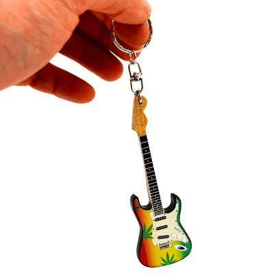 Přívěsek na klíče kytara ve stylu Bob Marley reggae gadget - EGK-0641