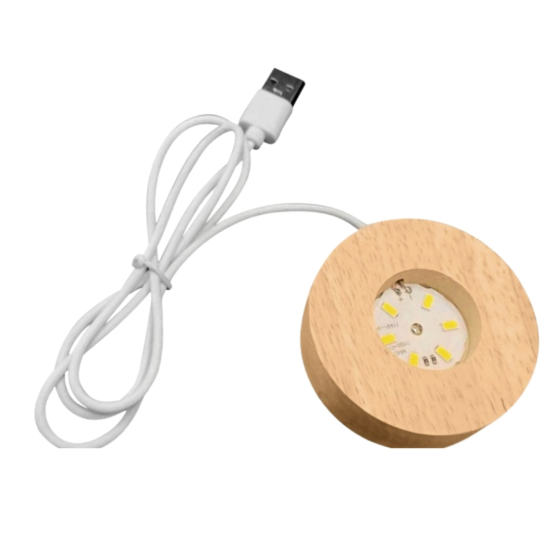 3D Glass Moon Sphere - LED USB Night Light - Desk Gadget
 - KKS