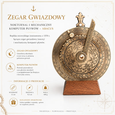 Ceas stelar nocturnal, computer mecanic pentru maree Abacus - H31