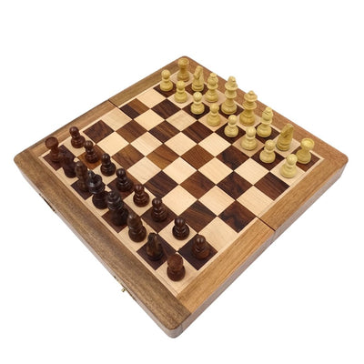 Șah din lemn magnetic 30x30cm pliabil - G614
