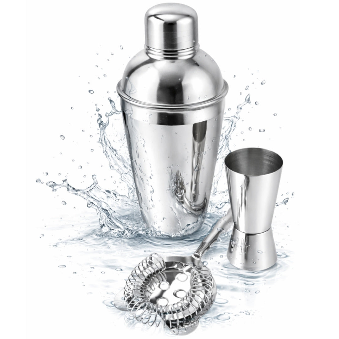 Barmanská sada – 3 prvky Shaker Jigger Strainer - BS48171