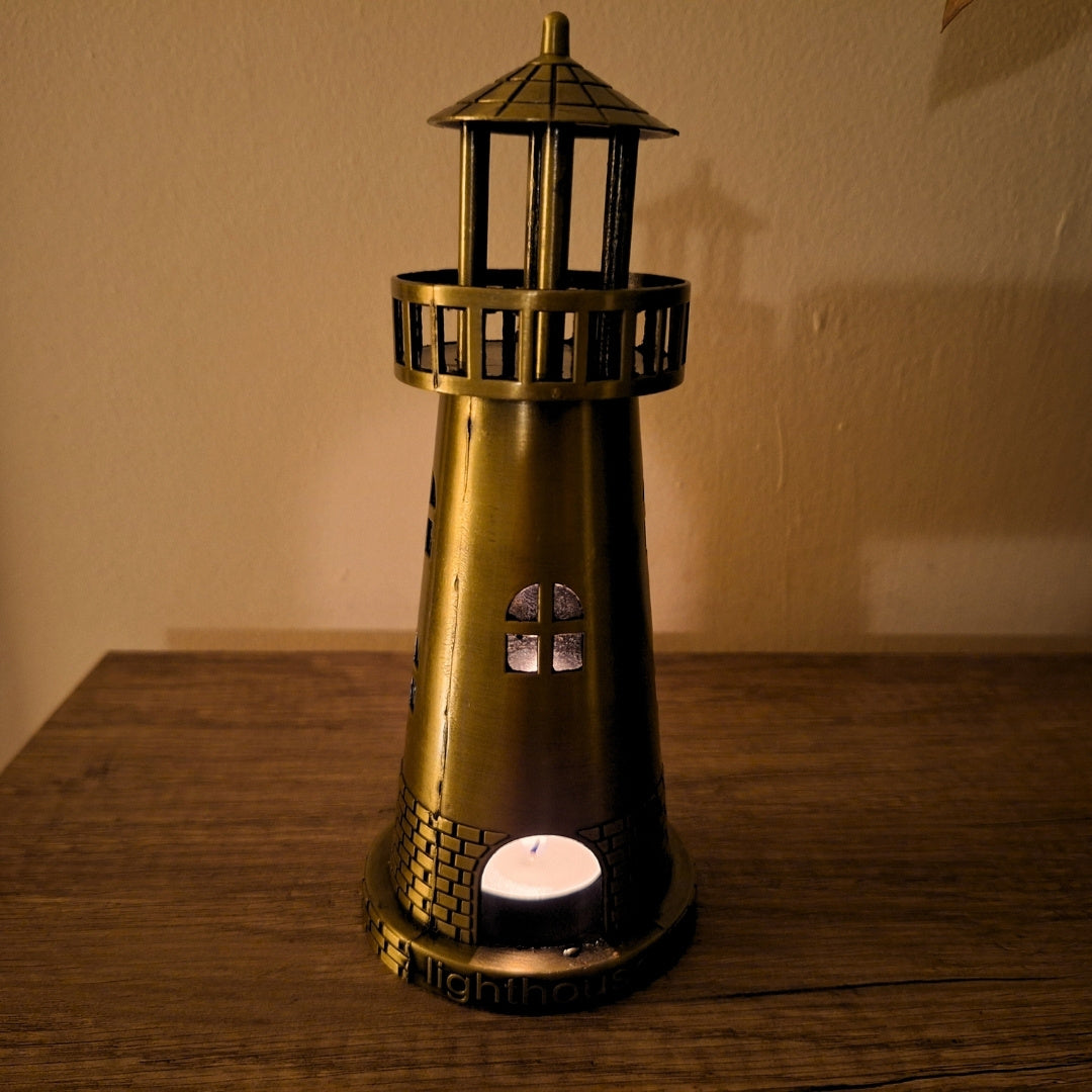 Figurină far maritim, suport pentru lumânare tealight 18cm - LT