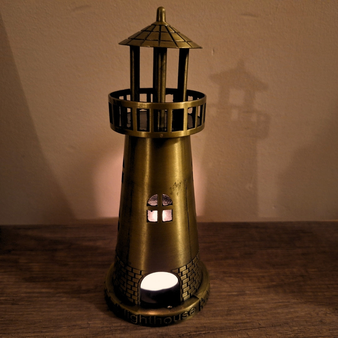 Figurină far maritim, suport pentru lumânare tealight 18cm - LT
