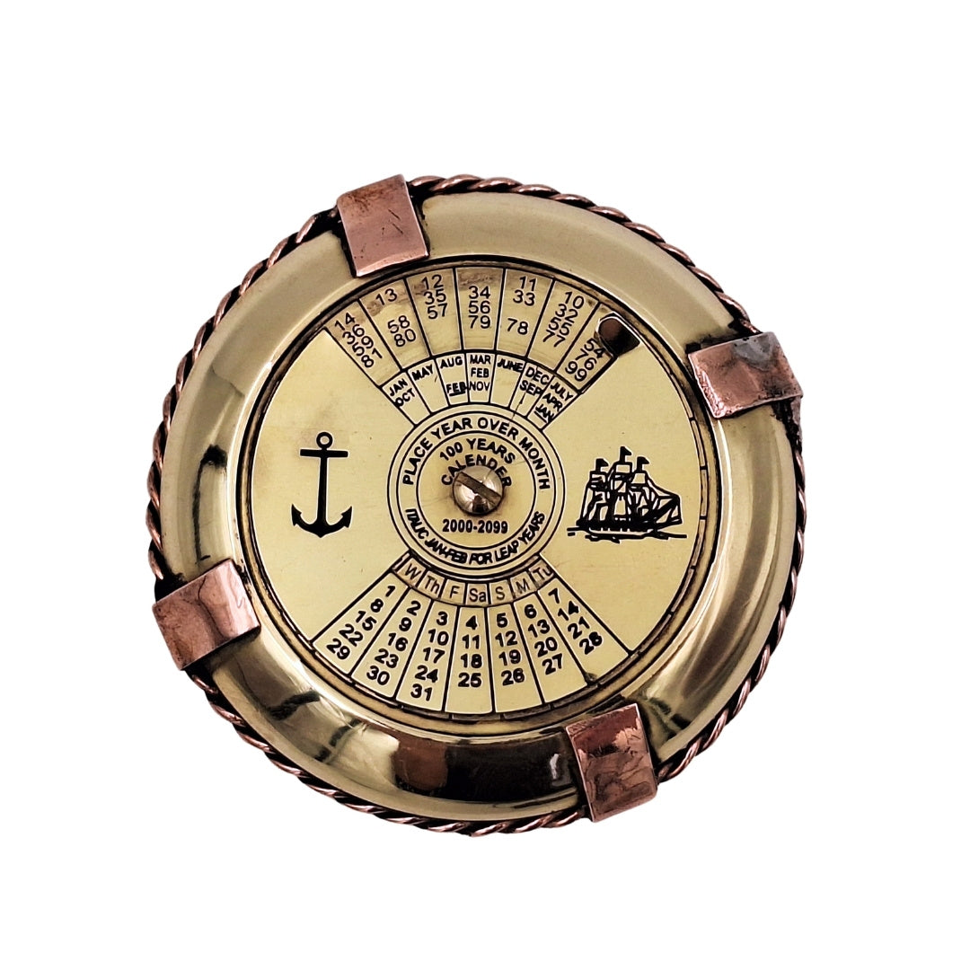 Calendar marinăresc elegant din alamă - NI1422
