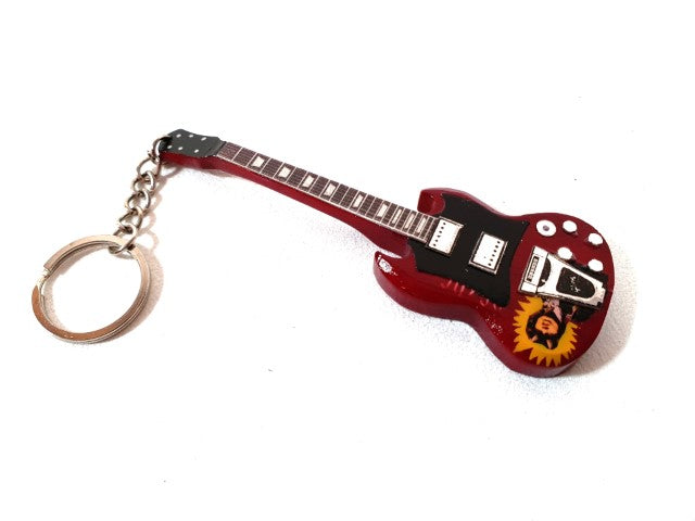 Přívěsek na klíče kytara ve stylu AC/DC - Angus Young – Tribute - EGK-0597