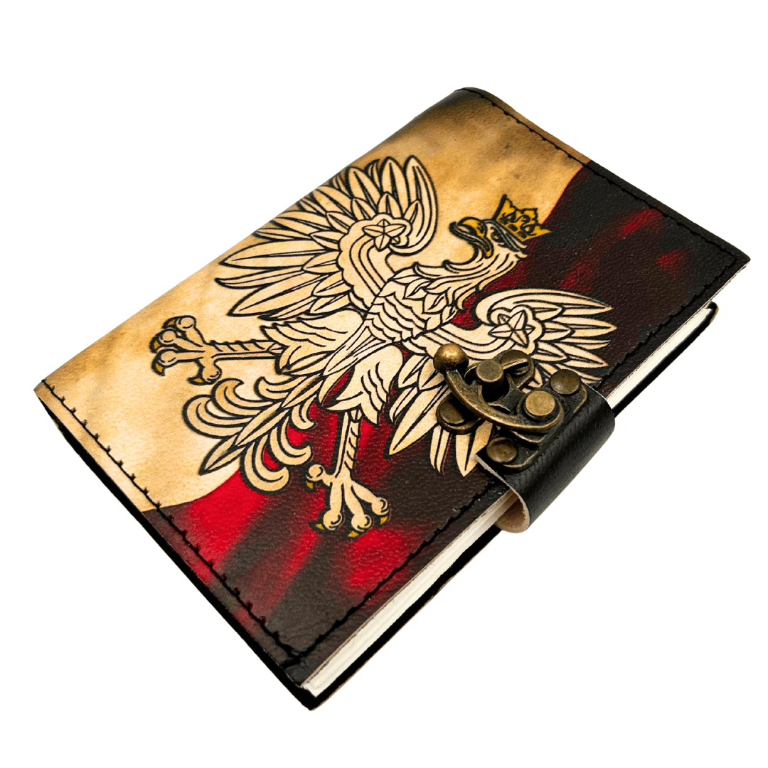 Kožený zápisník deník polský patriotický orel - 200 stran - AH13