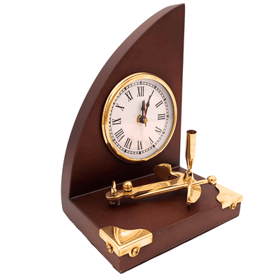 Nautical Desk Set: Clock and Pen Holder - Yacht – TC025