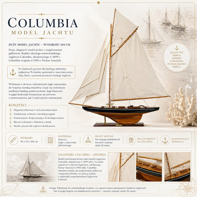 Large Columbia Yacht Model – Height 104cm – COL