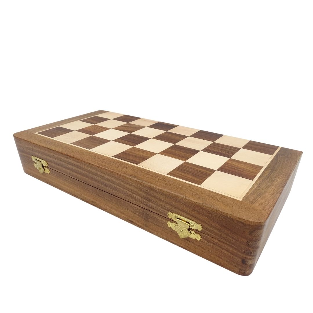 Wooden Chess Set 40×40 cm– minor defect – Folding Chessboard - G114