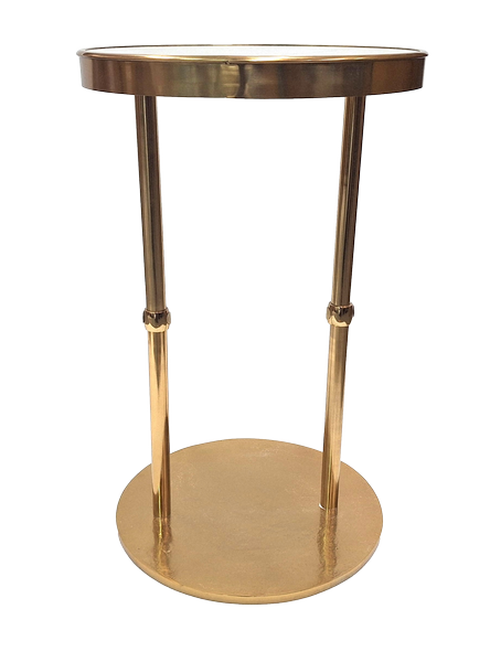 Măsuță metalică aurie glamour cu ceas – Decorațiune frumoasă – 1056A