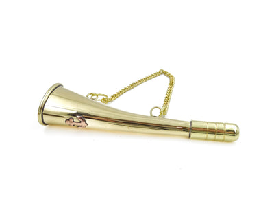 Small Brass Signal Horn with Chain - Fog Horn MIW135