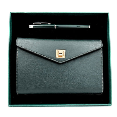 Set cadou elegant - agendă din piele cu pix în cutie cadou – Premium – EE8