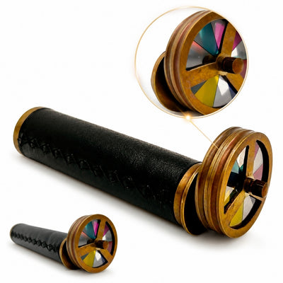 Retro-Style Kaleidoscope - Brass Leather - NC2005