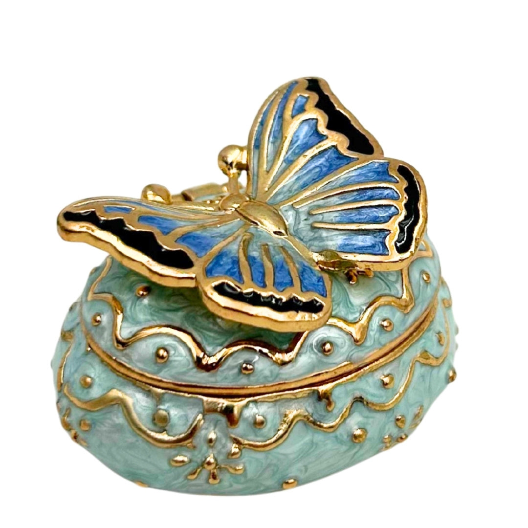 Cutie exclusivistă pentru bijuterii casetă - fluture cu cristale - B0782-00BL