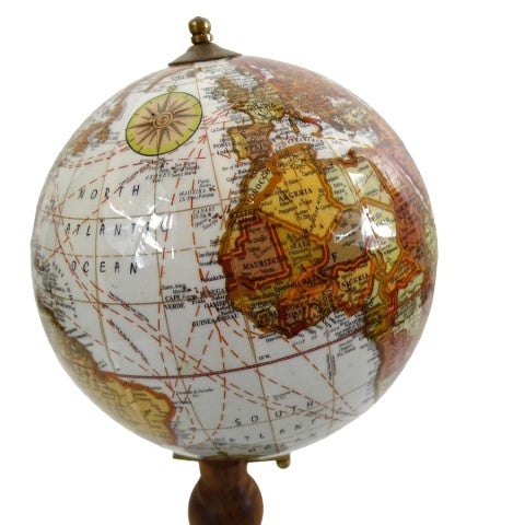 Elegant decorative globe on a wooden base - World GLB-0096B