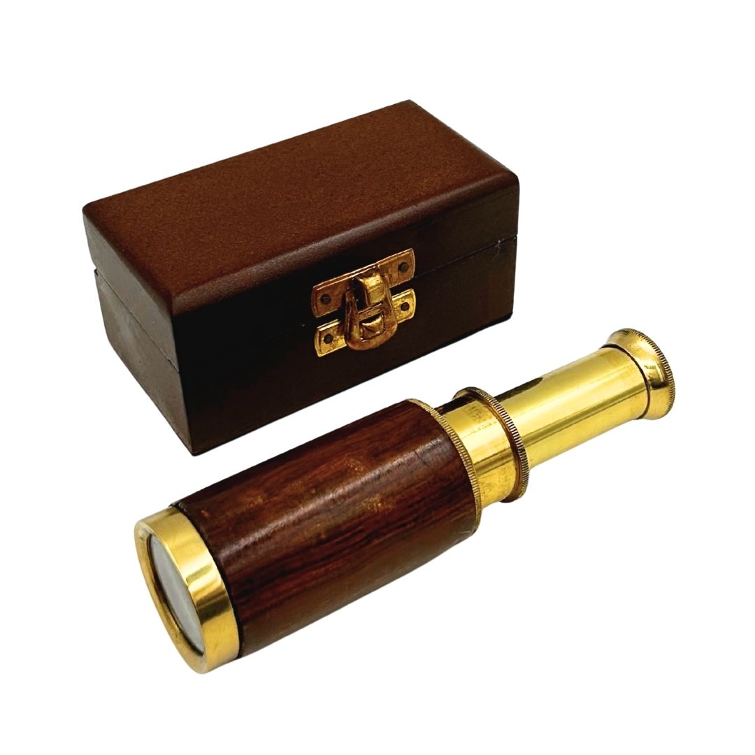 Brass Spyglass in a Wooden Box – HT06